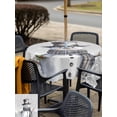 thumbnail image 5 of Square Outdoor Tablecloth With Umbrella Hole And Zipper– Cute Grey Snowman Waterproof Patio Table Cover for Party, Picnic, Backyard, 54"x54" , Christmas Winter Snowflake, 5 of 8