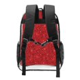 thumbnail image 2 of Kdxio Red Glitter Clear Backpack, Transparent Bookbag for School for Women Men, Capacity Clear Bag for College, Travel, 2 of 7