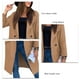 thumbnail image 4 of Abrigo De Longitud Midi Con Botones, Chaqueta De Abrigo De Manga Larga Suave De Moda Color Puro Para Invierno ANGGREK Caqui XXL, 4 of 5