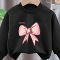 thumbnail image 4 of TOWED22 Toddler Baby Girl Outfits Ruffle Long Sleeve Print Tops + Flare Pants Set Toddler 2Pcs Fall Winter Clothes,Black,9-10 Y, 4 of 5