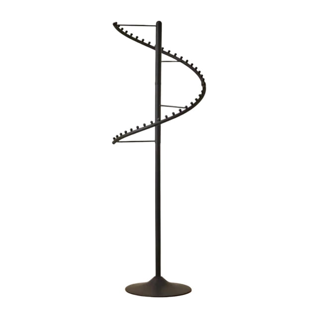 Pista de ropa de ropa espiral Pantalla de tela Accesorios robustos elegante elegante estante de prenda de vestir para el dormitorio boutique Negro