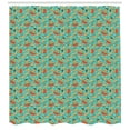 thumbnail image 3 of Ambesonne Woodland Shower Curtain, Fox and Hen Bicycle, 69"Wx70"L, Multicolor, 3 of 3
