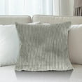 thumbnail image 4 of PONPRNGY Throw Pillow Covers Decorative 1Pc Soft Velvet Corduroy Striped Square Cushion Cover for Bench Couch Decor, 19 x 19 inch, 4 of 7