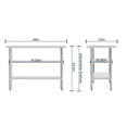 thumbnail image 4 of BizChair Stainless Steel 18 Gauge Work Table with 2 Undershelves - NSF Certified - 48"W x 24"D x 34.5"H, 4 of 8