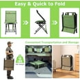 thumbnail image 3 of Hunting Chair, 360°Swivel Hunting Blind Chair, 330LBS Capacity, Folding Silent Deer Hunting Chair Without Armrest, Portable Ground Blind Chair with Carrying Strap for Fishing, Camping, Balcony, Brown, 3 of 5