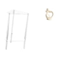 thumbnail image 1 of Mesita de noche,Mesa auxiliar de acrílico transparente,mesa auxiliar transparente de 2 niveles,Mesa pequeña de acrílico,mesita de noche pequeña,compacta,Estatua abstracta,Estatua de resina, 1 of 8