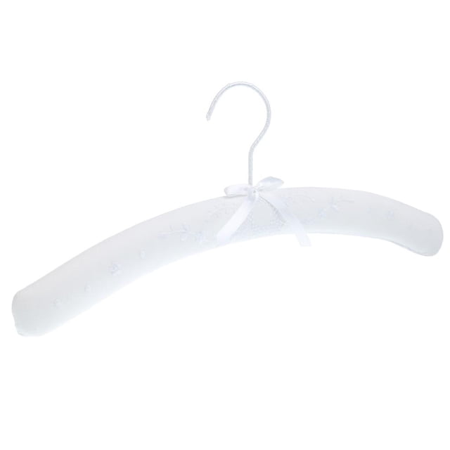Colgador de ropa acolchado Yuyangstore de algodón Colgador de moldeador de hombro Blanco