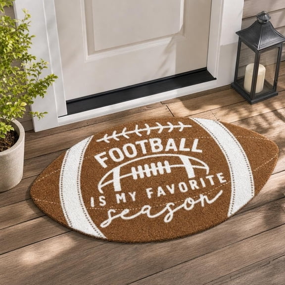 Football Rug, Slip-Resistant Aesthetic Room Decor for Entryway