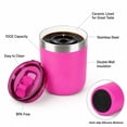 thumbnail image 3 of Ozark Trail 10oz Ceramic Lined Stainless Steel Lowball Tumbler with Magnetic Tritan Transparent Slider Lid, Pink, 3 of 17