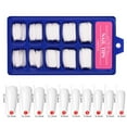 thumbnail image 2 of 100pcs/box Full Cover Fake Nail Tips Artificial False Nails Long Ballerina Pure Color Nail Tip 10 Sizes Manicure Nail Art Tool, 2 of 6