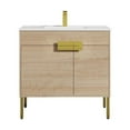 thumbnail image 5 of 36" Freestanding Bathroom Vanity with Sink - Brush Gold Hardware - Maple, 5 of 9