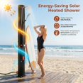 thumbnail image 6 of LAZY BUDDY 10.6 Gallon Solar Heated Outdoor Shower, 7.4FT Height Shower with 360° Rainfall & Handheld Shower & Foot Faucet & Hot/Cold Adjustment, for Garden, Beach, Backyard, 6 of 8