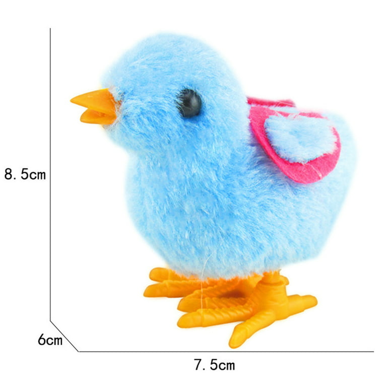 Wind up Toys Easter Toy Wind-Up Jumping Chicken Plush Chicks Toys Party  Favors Toy for Kids (Random Color)