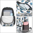 thumbnail image 4 of Police and Rifle White Pattern 17" School Backpacks for Teens,Waterproof Oxford Fabric,S-Shape Padded Straps for School,Travel,Hiking,Camping, 4 of 6
