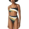 thumbnail image 3 of Women's Vince Camuto V02726 Gold Shimmer Blocked Square Neck Swim Top (Black S), 3 of 4
