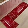 thumbnail image 3 of Anti Fatigue Kitchen Mat Set of 2 Cushioned Kitchen Floor Mats Kitchen Rugs Non Slip Kitchen Runner Rug Merry Christmas and Happy New Year Snowflakes Decor (15.7"x23.6"+15.7"x47.2" inches), 3 of 6
