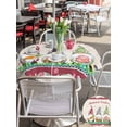 thumbnail image 4 of Outdoor Tablecloth with Umbrella Hole and Zipper, Gnomes Easter Round Table Cloth 54 Inch Waterproof Tablecloth, Eggs Tulips Spring Floral Rustic Picnic Table Cover for Patio Camping, 4 of 7