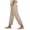 Khaki, variant on vigerkar Cotton Pants Women Lightweight Summer Petite Beach Pants Elastic Drawstring Waist Vacation Pants with Pockets Daily Casual (Khaki, S)