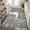 thumbnail image 2 of Gray Floral Mandala and Leaf Pattern Kitchen Rugs Sets Of 3,Kitchen Runner Rugs Non Skid Washable,Decorative Kitchen Floor Mats for Kitchen,Sink,Laundry,17"x30"+ 17"x47" + 17"x59", 2 of 6