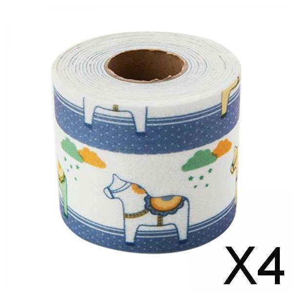 2x pegatinas para ventanas, pasta de dibujos animados, kits de aislamiento de ventanas, cinta de sellado de puertas para azulejos de cocina , 4 piezas