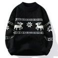 thumbnail image 2 of JIKNTTR Men's Sweaters Christmas Men's Oversized Sweater Long Sleeve Crewneck Graphic Casual Knitted Pullover Sweater Lightweight Comfy Sweaters, 2 of 4
