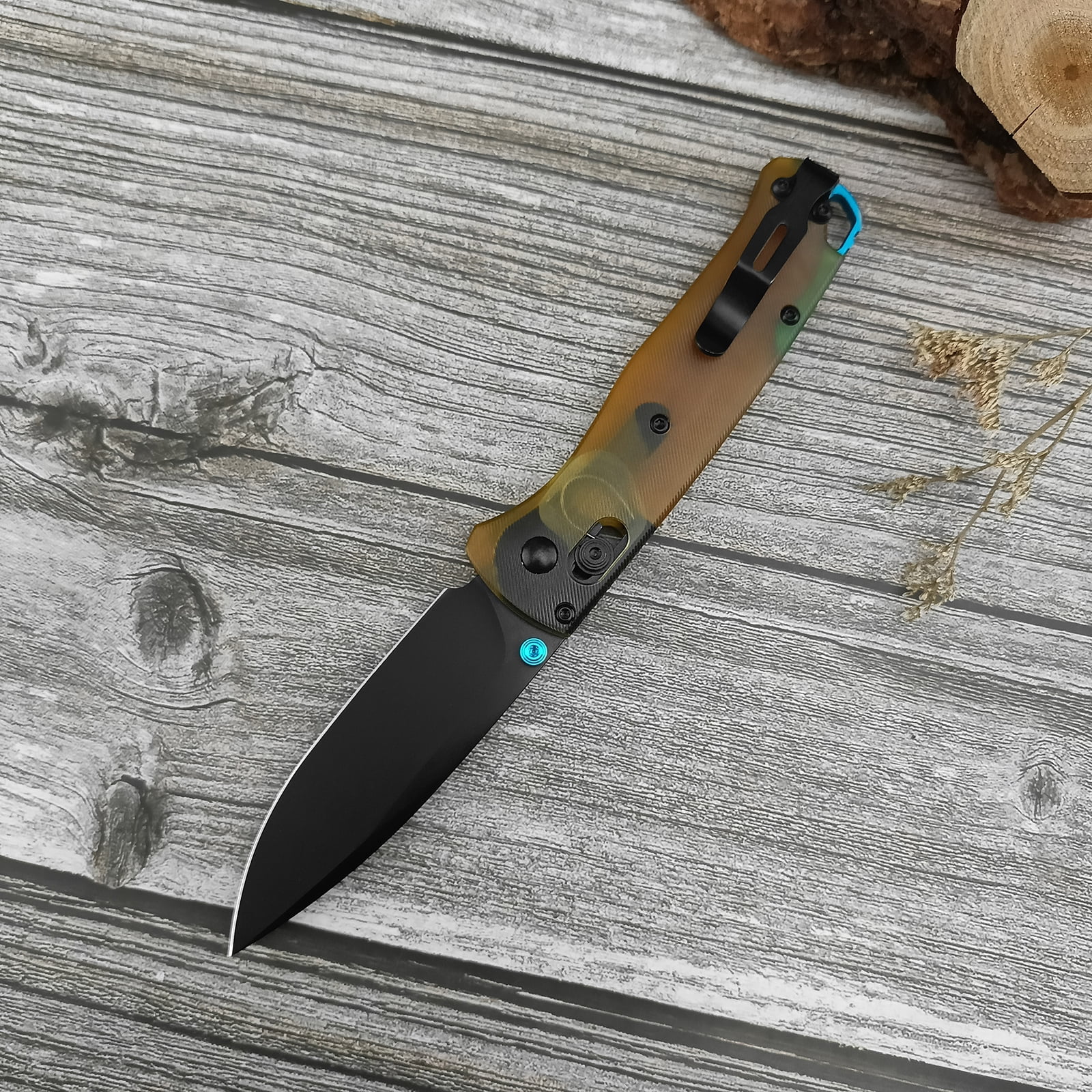 Folding Pocket Knives,3.15"440C Steel Blade and Ultem Handle with Pocket Clip, EDC Knife for Indoor Ourdoor