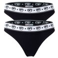 thumbnail image 1 of CHIARA FERRAGNI Slip para Mujer Pack de 2 - Briefs, Algodón Elástico, Cintura con Logotipo, uni Negro S (Small), 1 of 3