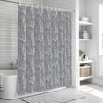 thumbnail image 6 of Paisley Shower Curtain, Waterproof Shower Curtains for Bathroom, Vintage Mediterranean Abstract Texture Gray Blue Washable Fabric Bathtub Curtain Set Bath Decor with 12 Hooks 48"x72", 6 of 8