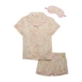 thumbnail image 2 of Wonder Nation Girls Button Front Sleep Coat Set Pajama with Eyemask, 3-Piece, Sizes 4-18 & Plus, 2 of 4