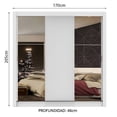 thumbnail image 4 of Ropero Closet Madesa Monaco 3 Puertas Corredizas 2 con Espejo Blanco 10932E, 4 of 7