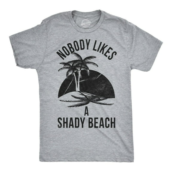 Mens Shady Beach Funny Shirts Vacation Funny Vintage Novelty Hilarious T shirt Graphic Tees