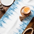 thumbnail image 3 of Teal Blue Wisteria Table Runner 70 Inches, Sprinng Summer Pastoral Botanical Bed Runner Dresser Scarves Tabletop for Indoor Outdoor Parties/Ceremony/Banquet, 13" x 70", 3 of 9