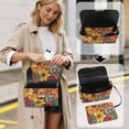 thumbnail image 6 of TSOVTHRID Colorful Daisy Print Crossbody Bag Women's Shoulder Handbag Minimalist Cell Phone Purse for Women Waterproof PU Leather Crossbody Handbags Purses with Chain Strap, 6 of 7