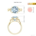 thumbnail image 5 of Angara Natural 3.2 Ct. Aquamarine Solitaire Ring in 14K Yellow Gold for Women (Ring Size: 9.5), 5 of 10