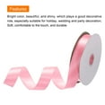 thumbnail image 3 of Uxcell Satin Ribbon Grosgrain Solid Silk Wedding Bouquet Ribbon for Valentine's Day Gift Wrapping Cake Box Bows Hot Pink-1" x 25 Yard, 3 of 7