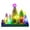 04-Multicolor, variant on Christmas Lights Artificial Christmas Tree with LED Lights, Mini Desktop LED Lights Christmas Tree Decoration Home Xmas Festival Gift Ornament, Full Xmas Tree(Colour Lights)