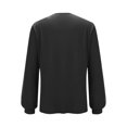 thumbnail image 5 of RPVATI Deep V Neck Sequin Tops for Women Sexy Sparkly Shirts Long Sleeve Tops Glitter Dressy Formal Blouses Cocktail Top Black XXL, 5 of 7