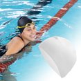 thumbnail image 2 of Unique Bargains 1 Pc Waterproof Solid Color Swim Cap for Women White, 2 of 6