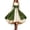 Green, variant on Halloween Renaissance Medieval Two Piece Dresses For Women, Victorian Lace Up Long Vest Overlay Fairy Midi Dress Vintage Halloween Party Outfit Black XL