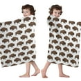 thumbnail image 4 of White Buffalo Pattern Hooded Bath Towel，60"x35" for Ages 3 To 12 Kids, Quick Dry Lightweight Soft Microfiber Hood Beach Towel Cover Up for Kids, 4 of 7
