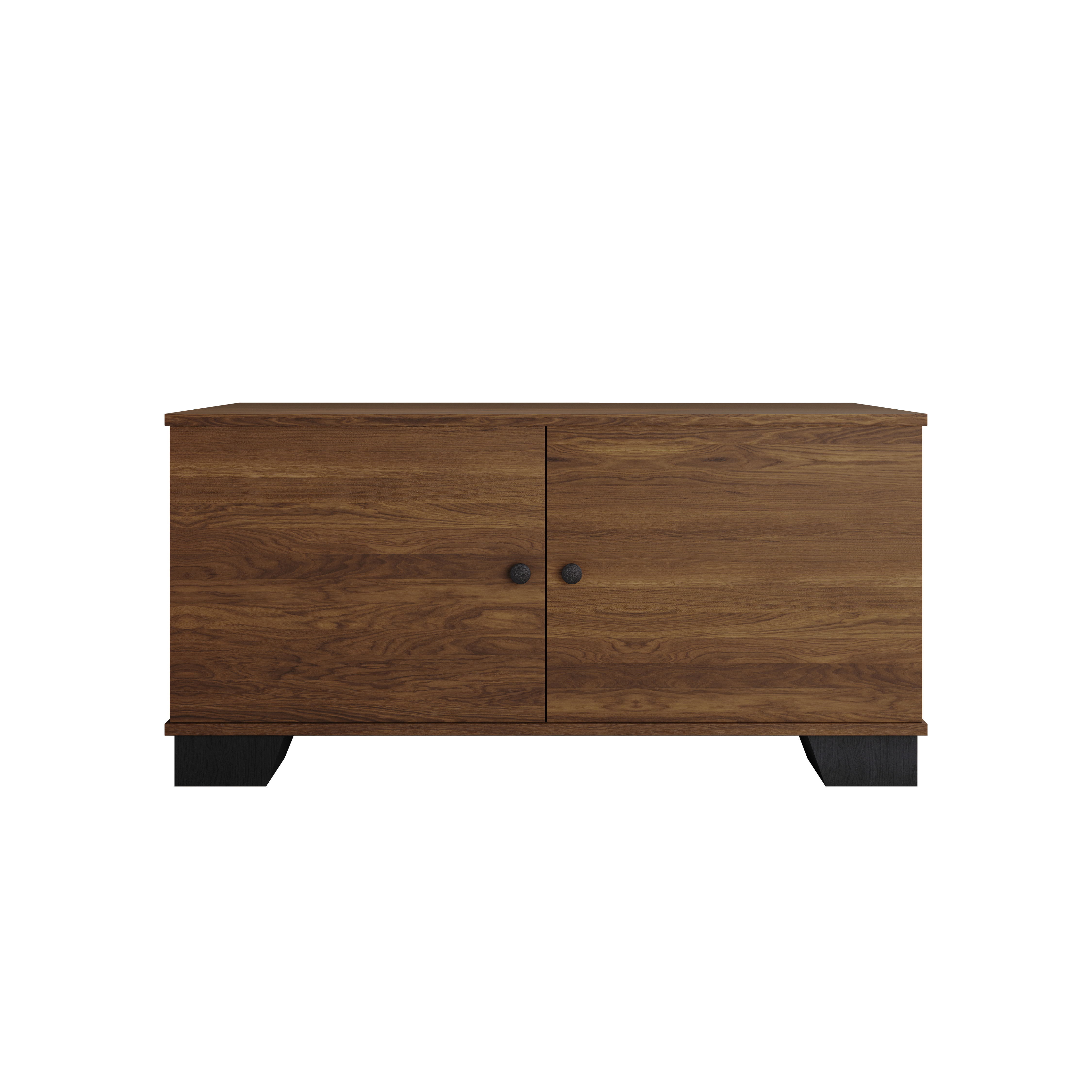 Home Design Smyrna Storage Cabinet Bench with Spacious Hidden Compartment, Sturdy Construction, Multi-Purpose Design for Entryway, Bedroom, or Living Room, Brown