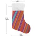 thumbnail image 2 of GZHJMY Christmas Stocking, Personalized Mexican Serape Stripes Large Candy Stocking, 1 PCS Hanging Gift Xmas Stocking Decoration for Family Holiday Party Ornaments Decor Fireplace, 2 of 7