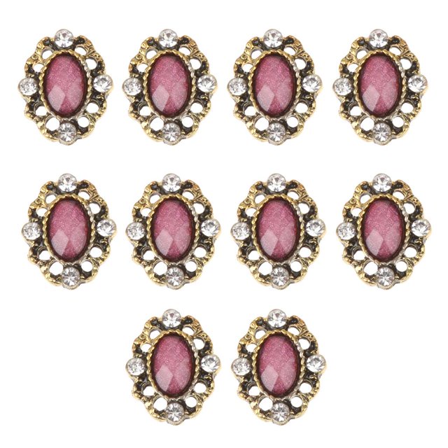 10pcs 3D Etiqueta Clavo De Imitación Decoraciones arte Maquillaje De Uñas Aleación Joyería Repique jinwen La perforación del brillo del clavo