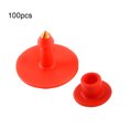 thumbnail image 4 of Ruiboury 100pcs Sheep Rabbit Ear Tag Identification Card Ear Sign Cattle Ears Markers Red, 4 of 6