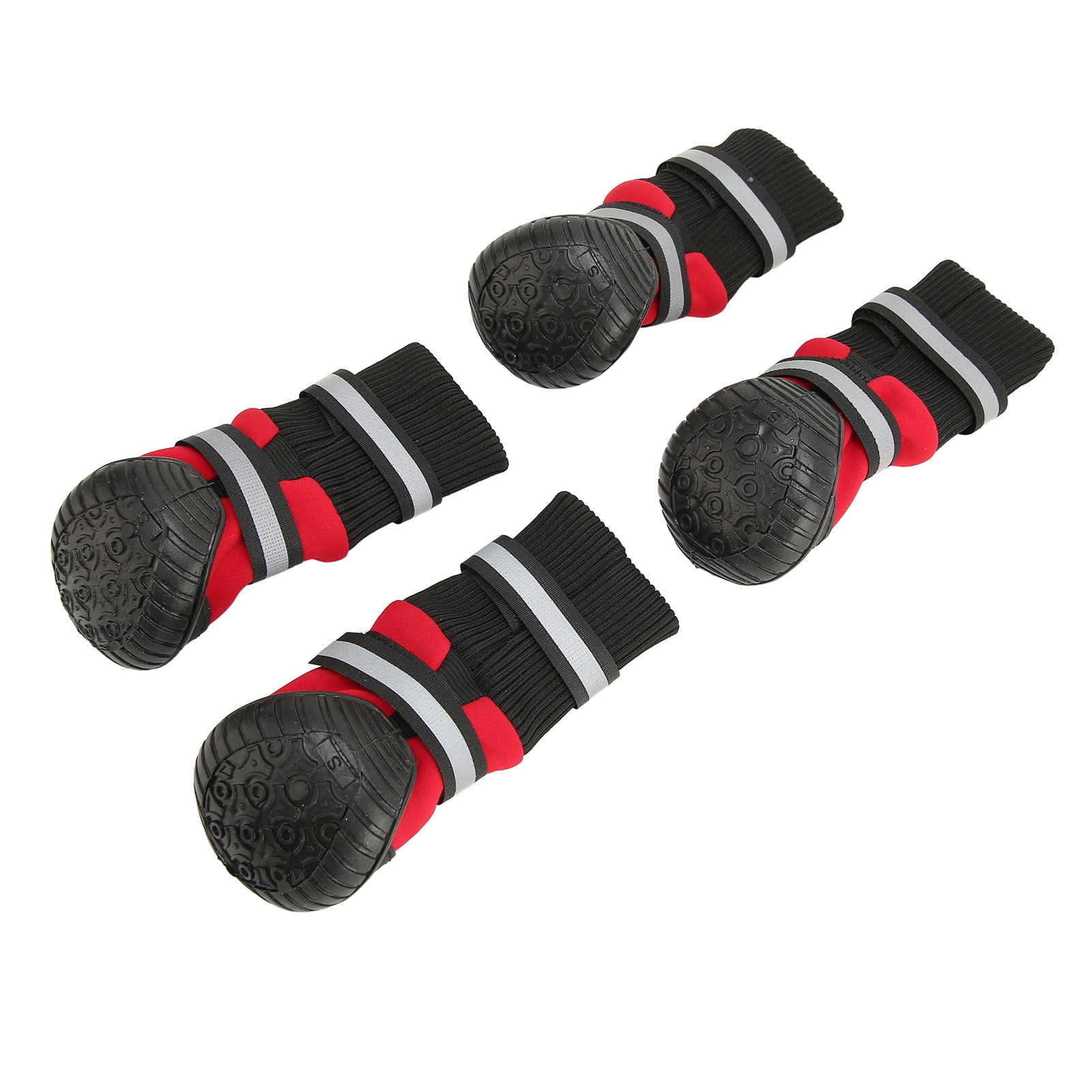 Dog Boots, 2 Reflective Straps Warm Winter Dog Boot Waterproof Abrasion