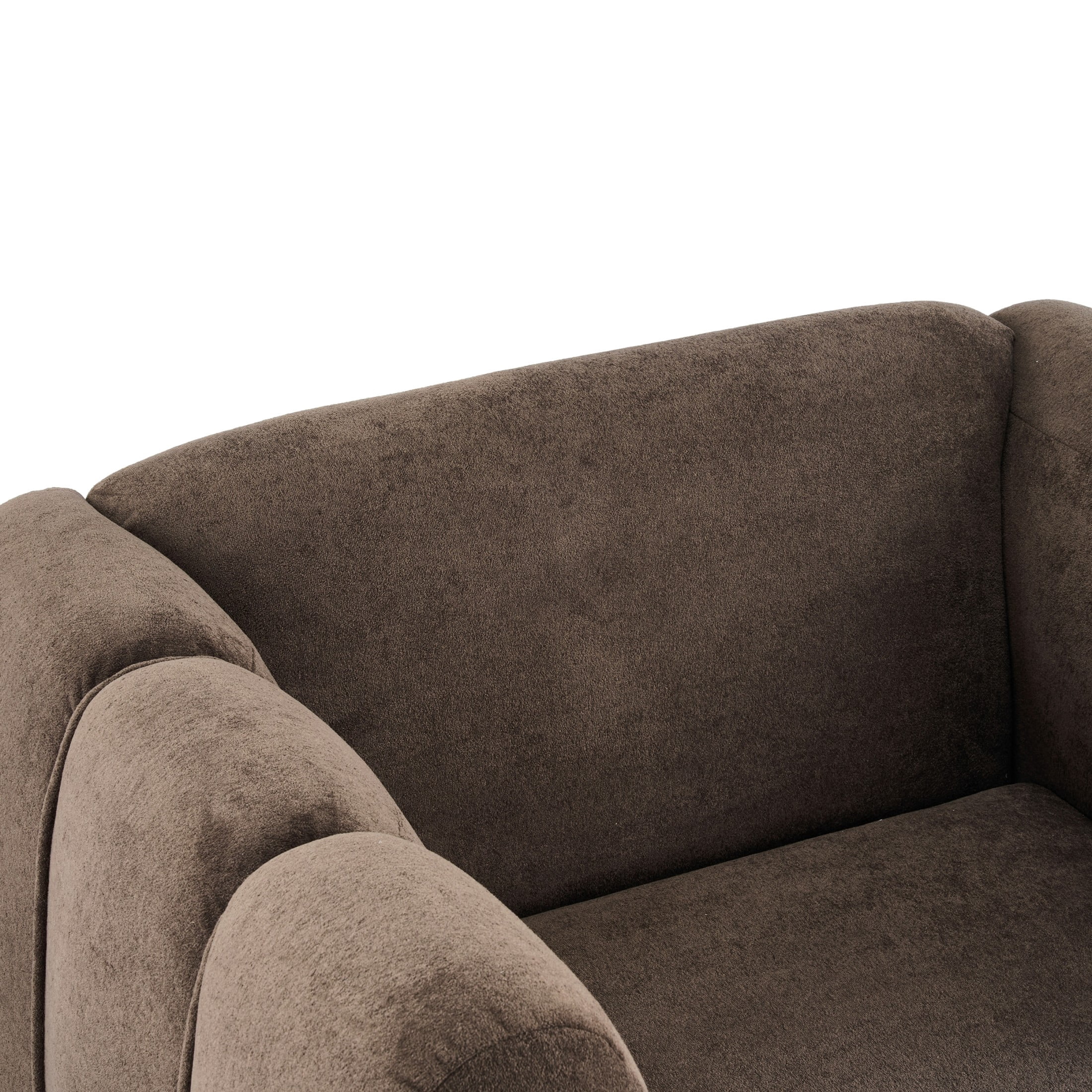 Christopher Knight Home Velvet Club Chair, Plush Upholstered Accent Chair with Channel Stitching, Dark Brown