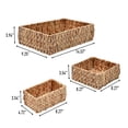 thumbnail image 3 of happimess Tress Coastal Minimalist Hand-Woven Hyacinth Nesting Baskets, Natural (Set of 3), BSK1009A-3SET, 3 of 7