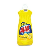 Ajax Ultra Super Degreaser Dishwashing Liquid, Lemon, 28 fl oz Bottle – Strips Grease Fast