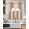 thumbnail image 2 of Khaki Ombre Kitchen Curtain and Valance Set 3 Pieces,Rod Pocket Short Tier Curtains 24 Inch Length,Modern Abstract Art Farmhouse Gradient Swag Topper Small Window Treatment for Cafe Bathroom Bedroom, 2 of 6
