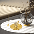 thumbnail image 2 of "Quemador De Incienso Palo Santo Porta Incienso Con Cenicero Dorado ", 2 of 5